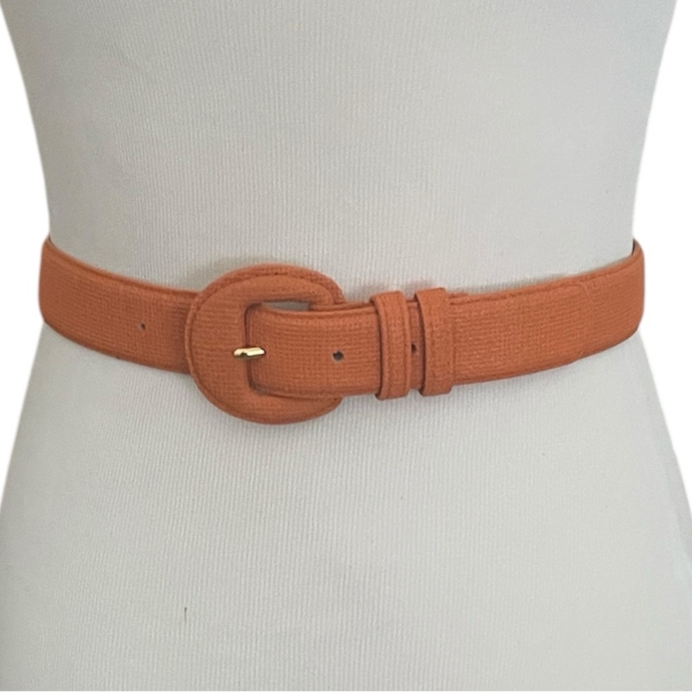 Vintage Calderon Orange Belt with Fabric Buckle | Size S